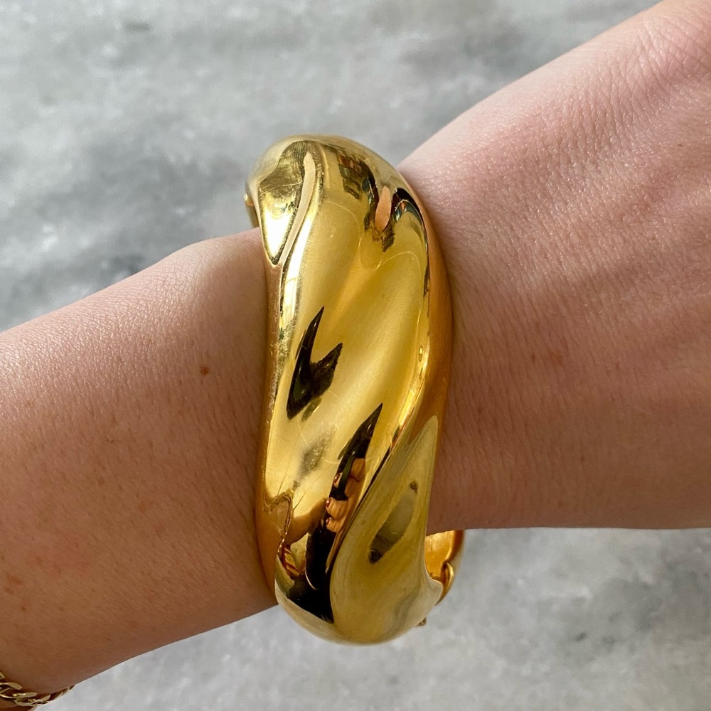 Napier gold plated art deco cuff